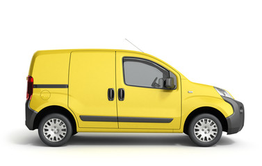 3d render of Yellow Delivery Van Icon