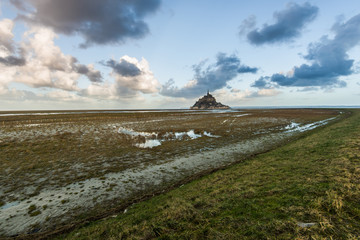 Abbey in Mont Saint Michel in France
