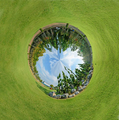Circle Panorama of public park