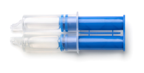 Top view of epoxy resin syringe