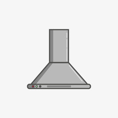 A simple flat icon for additional ventilation at kitchen

