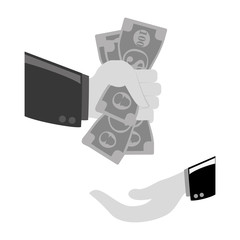 cash payment economy icon image vector illustration design 