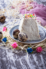 Fototapeta premium Traditional Easter cottage cheese dessert