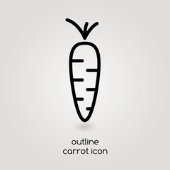 simple outline carrot icon