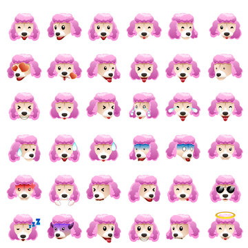 Poodles Dog Emoji Emoticon Expression
