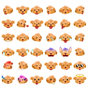 Golden Retrievers Dog Emoji Emoticon Expression