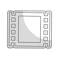 filmstrip movie or video related icon image sticker vector illustration design 