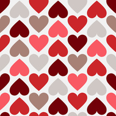 Fototapeta na wymiar Vector illustration of seamless pattern red heart