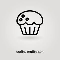 simple outline muffin icon