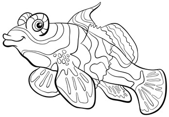 mandarin fish coloring page