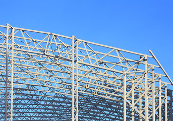 Skeleton of the being built industrial facility (detail)