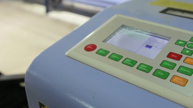 Control panel of laser cut