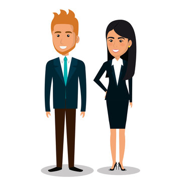 business people avatars icon vector illustration design
