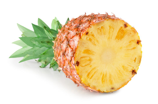 pineapple slice isolated on the white background