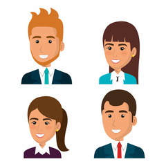 Fototapeta premium business people avatars icon vector illustration design