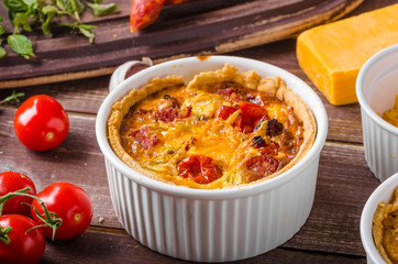Mini quiche with sausage