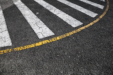 Pedestrian crossing road marking zebra