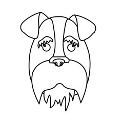 dog face icon over white background. vector illustration