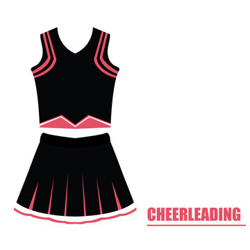 Isolated cheerleading uniform on a white background, Vector illustration