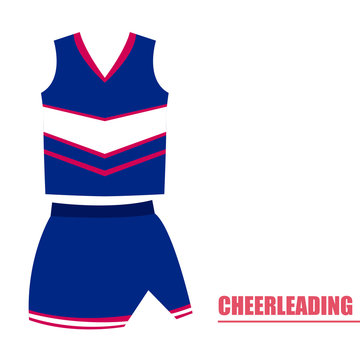 Isolated cheerleading uniform on a white background, Vector illustration