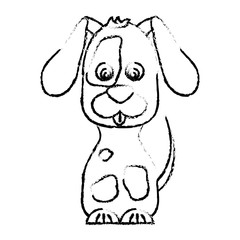 pedigree dog breed icon image sketch style vector illustration design 