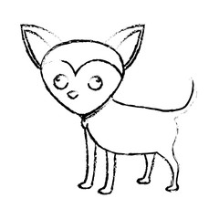 pedigree dog breed icon image sketch style vector illustration design 