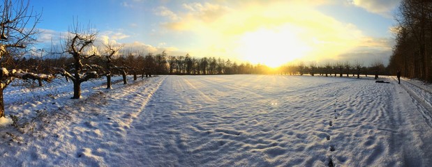 Sonnenuntergang im Winter