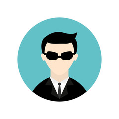 male spy pictogram icon image vector illustration design 