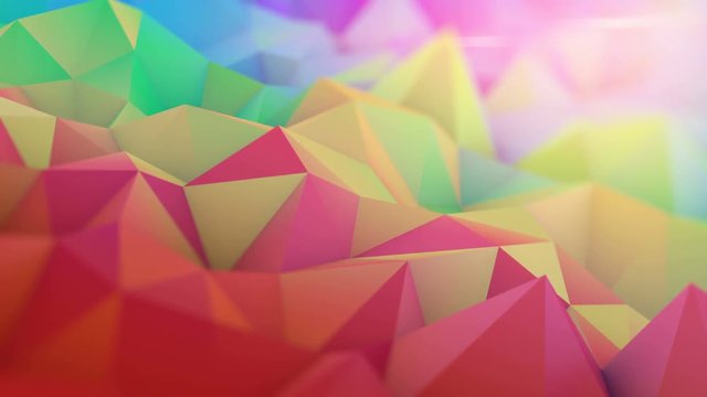 Multicolor surface with shallow DOF. Semless loop abstract 3D render animation. 4k UHD (3840x2160)

