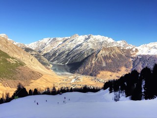 Ski slope in Alps