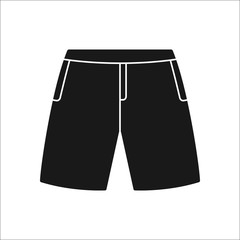 Men shorts simple silhouette icon on background