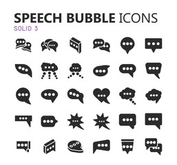 Simple modern set of speech bubbles icons. Premium symbol collection. Vector illustration. Simple pictogram pack.