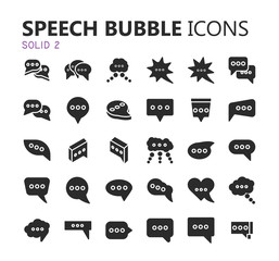 Simple modern set of speech bubbles icons. Premium symbol collection. Vector illustration. Simple pictogram pack.