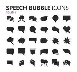 Simple modern set of speech bubbles icons. Premium symbol collection. Vector illustration. Simple pictogram pack.