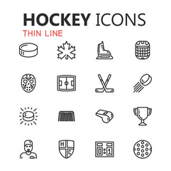 Simple modern set of hockey icons. Premium symbol collection. Vector illustration. Simple pictogram pack.