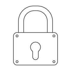 security padlock icon over white background. vector illustration