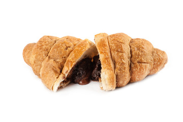 Fresh croissant isolated on white background