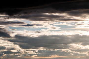 sunset with clouds