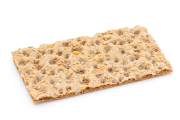 Stack of wholegrain crispy bread with sunflower, chia and sesame