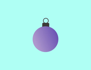 Vector flat christmas ball gift icon