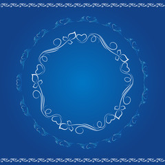 Elements of a pattern arranged in a circle for your creativity at the center