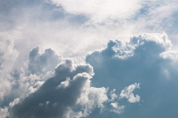 colorful dramatic sky with cloud at sunset