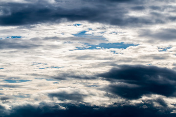 colorful dramatic sky with cloud at sunset