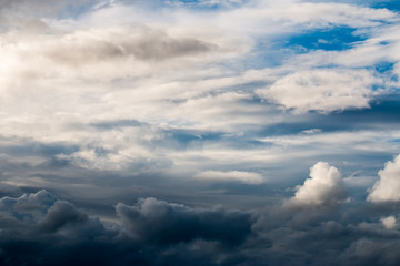 colorful dramatic sky with cloud at sunset