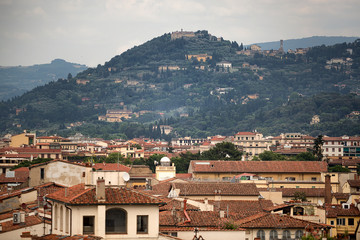 Naklejka premium Rooftop views over Florence
