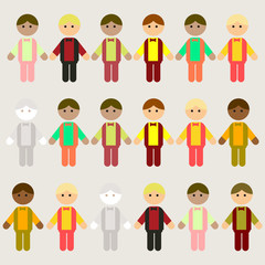 Fototapeta premium little boys collection set