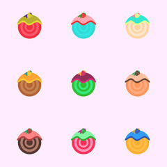 strawberry donuts set