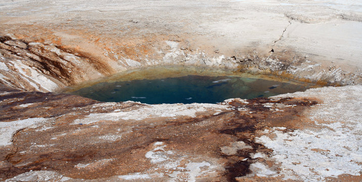 Opal Pool in Yellowstone National Park in Wyoming USA