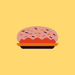 delicious cake, cake vector icon