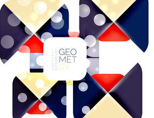 Square banner geometric template